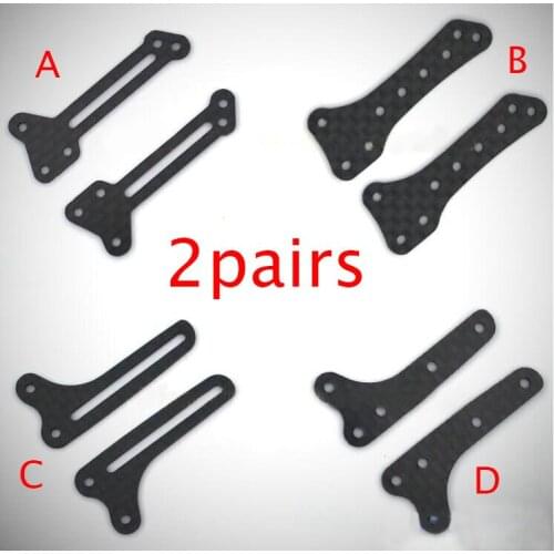 2 Pairs MA/AR Chassis Carbon Fiber Middel Plate Middle Wing Reinforcing Plate 94970/15490 for Tamiya Mini 4WD Car Model