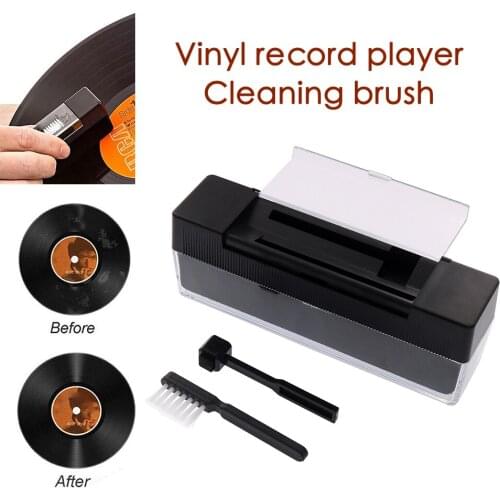 2 in 1 LP Vinyl Record Cleaner Cleaning Brush Pro Dust Remover Kits for Turntables Fingerprints Residues Remover