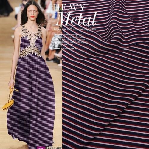 2021 summer striped silk crepe de chine fabric hanging down mulberry silk crepe de chine shirt fashion silk fabric specials