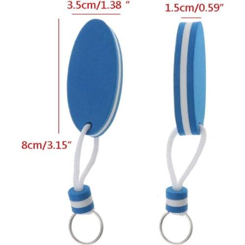 5 Colors Foam Floating Keychain Oval Shape Foam Floater Key Ring for Boating Fishing Surfing Sailing Outdoor Sports T84A