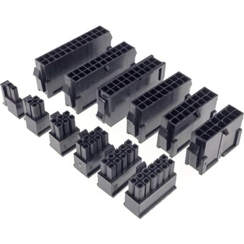 50pcs Each 3.0mm Micro-Fit 3.0 Connector Plug Housing 4 6 8 10 12 14 16 18 20 22 24 P Dual Panel Mount Ears Cross Molex 43020
