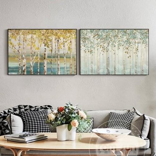 Abstract Nostalgic Autumn Forest Canvas Painting Fashion Artistic Poster n Print Wall Art For Living Room Studio La imagen Decor