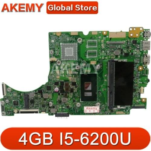 Akemy New mainboard for ASUS UX310UQK UX310UQ UX310UVK UX310UV UX410UQK UX310UA UX310UAK UX410UA Laptop motherboard 4G/I5-6200U