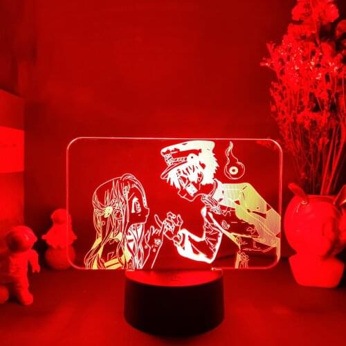 Anime Toilet Bound Hanako Kun Figurines Lamp for Bedroom Desk Decor LED Table Night Light Birthday Gift Otaku TV PC Backlight
