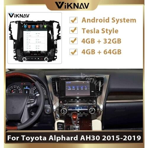 Android 12.1 inch for-Toyota Alphard AH30 2015-2019 vertical screen auto GPS navigation DVD player car stereo video player
