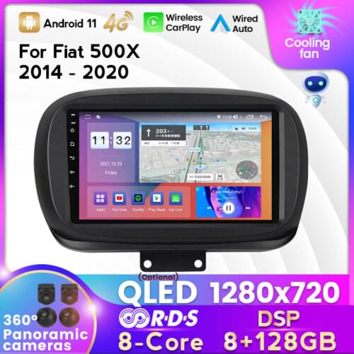 MEKEDE Android 11 DSP Carplay Car Radio Multimedia Video Player Auto Stereo GPS For Fiat 500X 2014-2020 2 Din DVD carplay auto