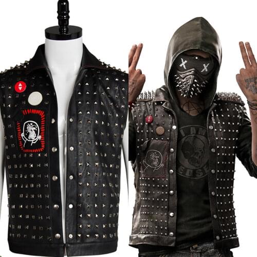 Watch Dogs 2 Cosplay Coat Wrench I am Dedsec Shawn Baichoo Waistcoat Cosplay Costume Vest Top