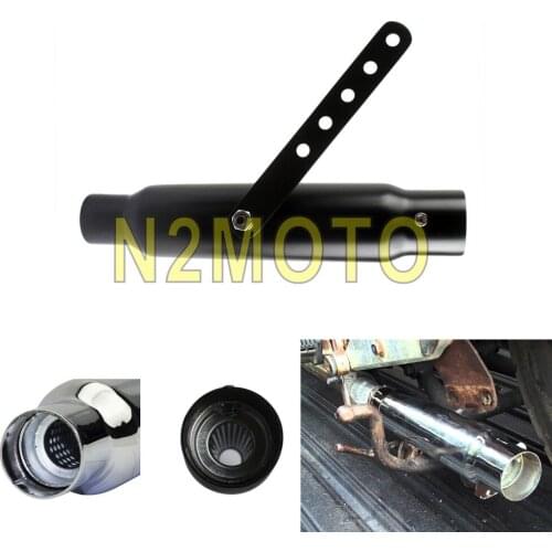 12" Black Shortly Motorcycle Exhaust Pipe Muffler for Cafe Racer Bobber Chopper Cruiser Tracker Custom