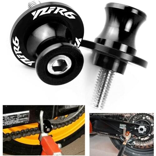 For Yamaha YZF R6 1999 2000 2001 2002 2003 2004 2005 2007-2016 2008 2009 Swingarm Sliders Spools Paddock Stand Bobbins Swing Arm