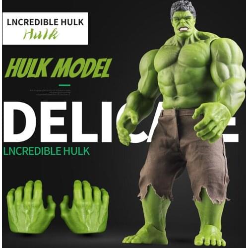 42cm Disney Anime Avengers Hulk Action Figure Model Doll Decoration Pvc Collection Movability Figurine Toys for Childrens Gifts