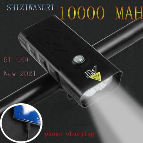 9600mAh Bike Light USB Rechargeable 1800 Lumens Bike Headlight 5T6 LED Super Bright Flashlight Front Lights and Back Rear light