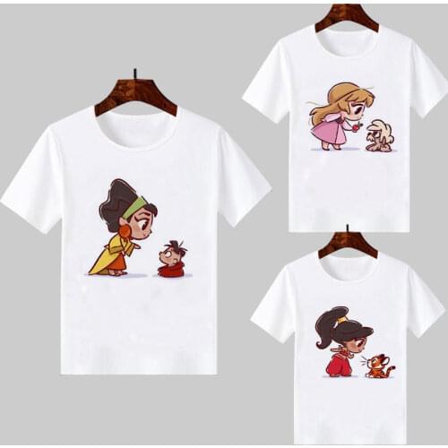 Short Sleeve Summer Fashion Kids T Shirt For Boys Princess Fun Print Girls T Shirts Harajuku Design Round Neck Children Clothes