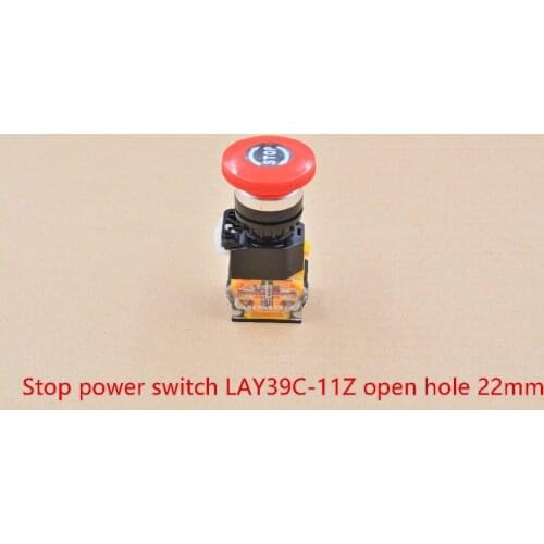 LINK CNC Emergency stop mushroom button power switch LAY39C-11Z one often opens shuts open hole 22mm 1pcs