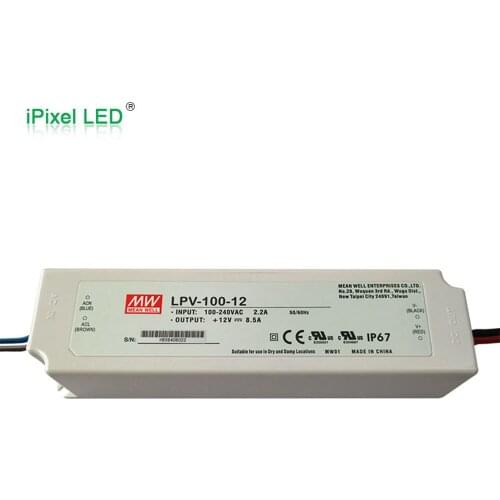 Meanwell Switch Power Supply For LED Pixel Light With IP67 Waterproof