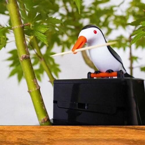 Cute Small Bird Toothpick Container Box Automatic Hummingbird Table Home Decor Dispenser Decoration Toothpick Holder K2K2