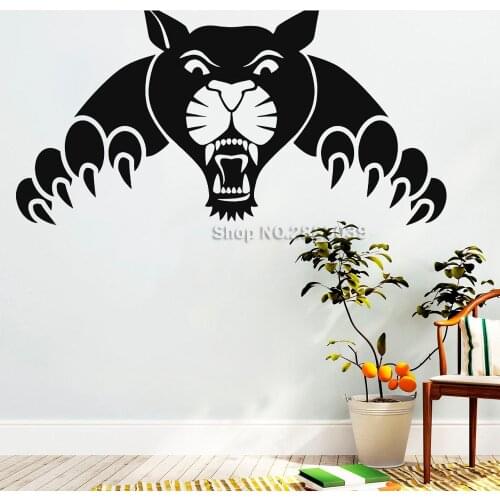 Cute African Wild Pride Animals Jaguar Wall Sticker Office Home Decor Lovely Kids Bedroom Vinyl Wallpaper Murals Removable LC781