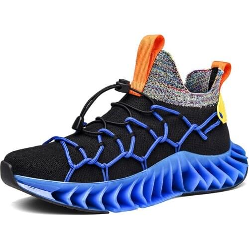 Mens Running Shoes Breathable Blade Sneakers Oudoor Trendy Wear-resistant Cushioning Sports Shoes Zapatillas Hombre