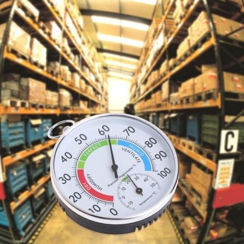 Wall Hanging Temperature Humidity Meter Analog Indicator Indoor Outdoor Thermometer Hygrometer