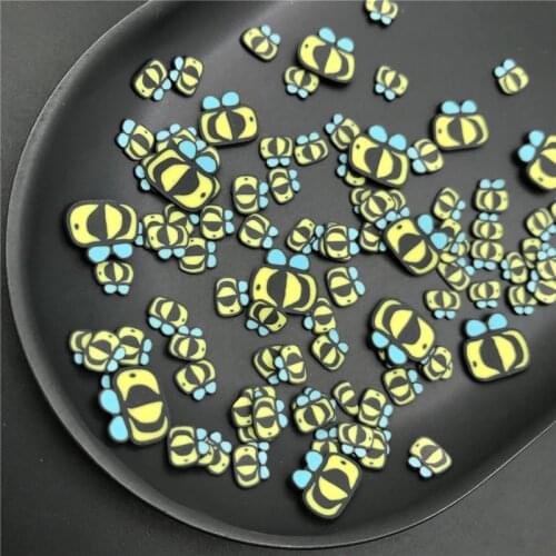50g Bee Polymer Clay Slices Sprinkles for Kids Diy,Craft/Nail Art/Scrapbook Decoration,Filler Polymer Clay Embellishments