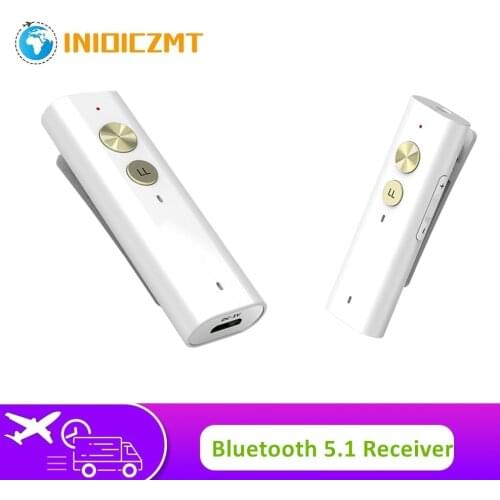 Bluetooth Receiver 5.1 Wireless Audio Adapter Support Microphone 3.5mm AUX Bluetooth aptX LL Adapter