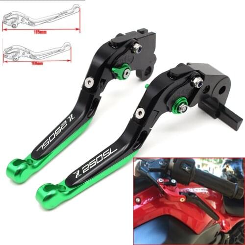 Motorcycle CNC Adjustable Foldable brake Clutch Levers for Kawasaki Z250SL 2016 2017 with Logo(Z250SL)