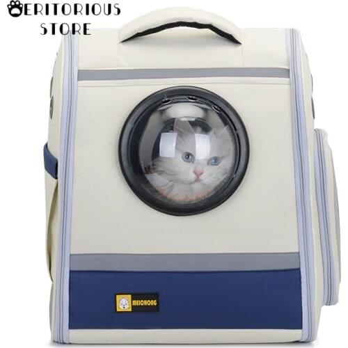 Foldable Pet Carrier Backpack Dog Cat Outdoor Travel Carrier Packbag Portable Zipper Mesh Pet Backpack Pet Out Bag Cat Backpack