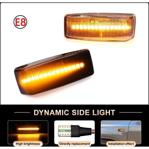 2Pcs Dynamic LED Turn Signal Lights Side Marker Lamp Car Accessories For Benz C E S SL CLASS W201 190 W202 W124 W140 R129