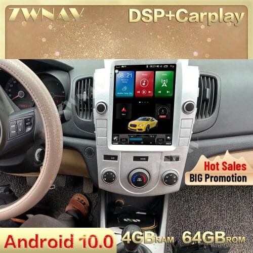 Tesla Style big screen 6G+128GB Android 10.0 Car multimedia player For KIA Forte 2009-2012 GPS navigation radio stereo head unit