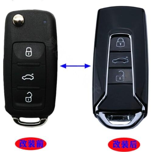 DAKATU for VW Golf Jetta Tiguan Polo EOS for Skoda Octavia Superb Yeti Fabia 202AJ Modified Flip Smart Key Case