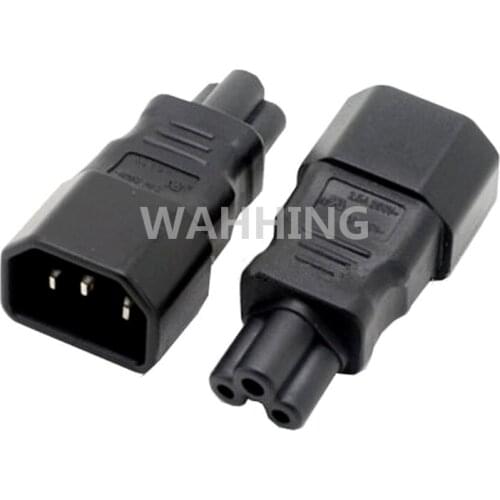 2pcs Universal Power Adapter IEC 320 C14 to C5 Adapter Converter C5 to C14 AC Power Plug Socket 3 Pin IEC320 Connector HY1093