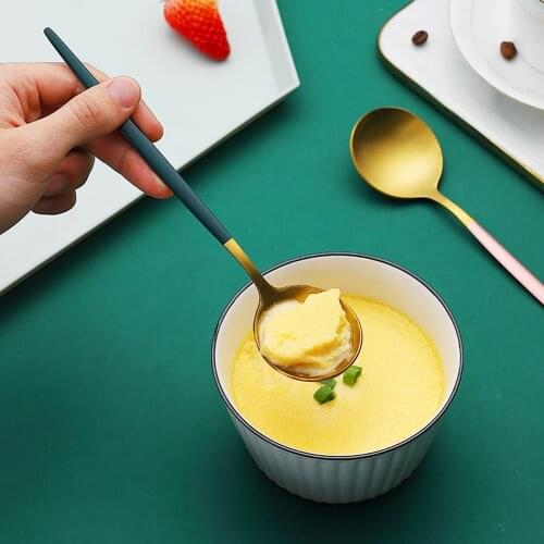 1Pc Teaspoon Stainless Steel Cake Fruit Spoons Dessert Small Coffee Stirring Spoon Snack Kitchen Accessories Dinnerware Tools