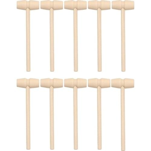 10x Wooden Hammer Mallet Kids Games Hitting Educational Toys Boys
