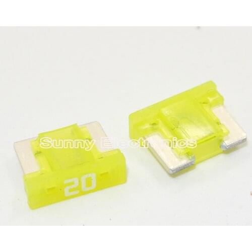 10pcs Micro Short Low profile Mini blade 20A amp APS/ATT fuse for Honda Toyota Lexus