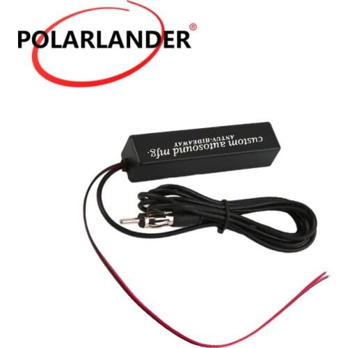 12V Universal Auto Car Radio FM Antenna Signal Booster Amp Amplifier for Marine Vehicle Boat RV Signal Antenna Enhance Device