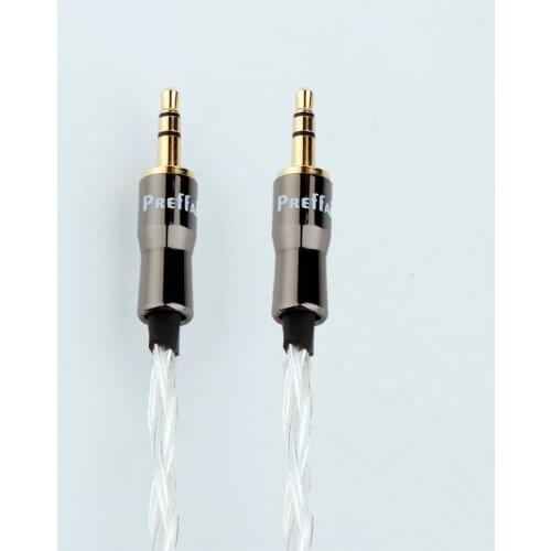15cm 5N OCC Pure Copper Silver Plated Headphone Cable, 3.5mm Male To Male earphone Audio Cable Adapter