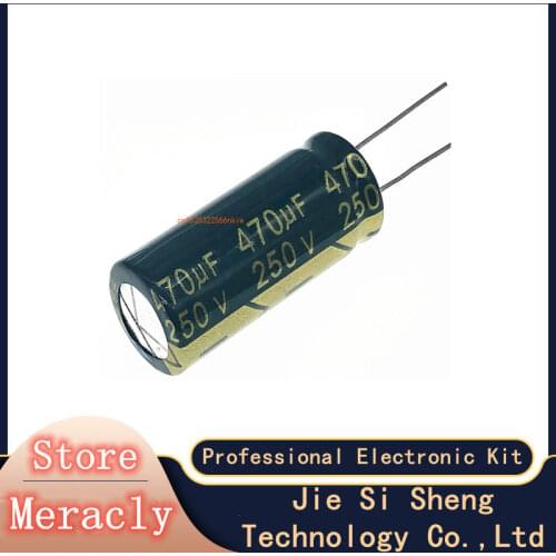 2pcs/lot S61 high frequency low impedance 250v 470UF aluminum electrolytic capacitor size 470UF 20