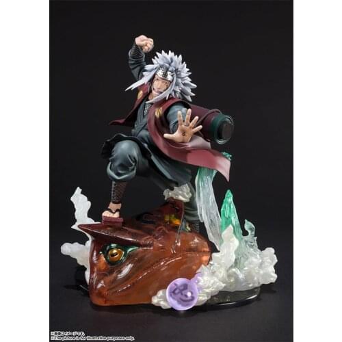 20.5cm BANDAI Original NARUTO F.ZERO Jiraiya Uzumaki Naruto Anime characters Action PVC Collection Model Toy Anime Figure Toys
