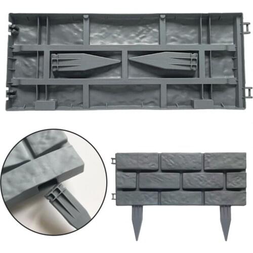 4Pcs/Set 2021 Garden Edging Splicing Detachable Grey Imitation Brick Effect Courtyard Fence farm Yard Garden Buildings