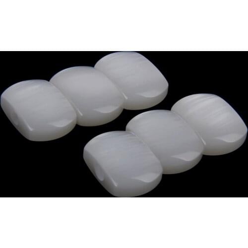 6Pcs Beautiful Guitar Tuner Machine Head White Pearloid Oval Acrylic Buttons