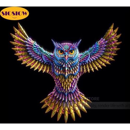 3d Diamond Embroidery Owl 5D Diy Full Drilling Diamond Painting Owls Animal Square Round Daimond Mosaic Cross Stitch Home Decor