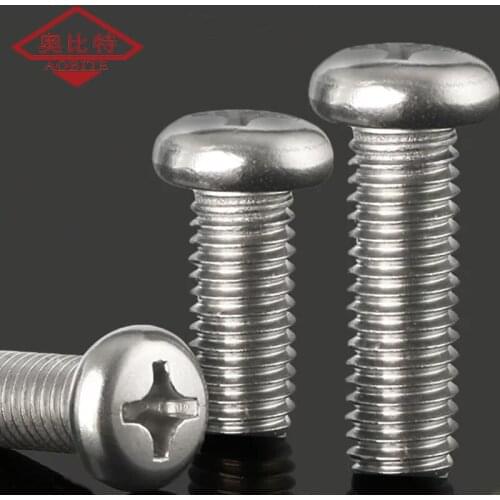AOBT 304 Stainless Steel Sscrews Round Head Screw Pan Head Screws Flat Head Fastener Machine Screw Switch Socket Screw M3 M4 M5