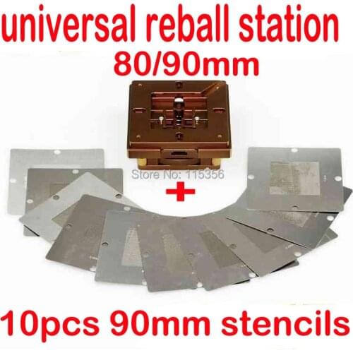 Freeshipping NEW Multifunction Aluminum alloy BGA Reballing Station BGA Reball Kit+ 10/pcs 90*90mm BGA Universal Stencils