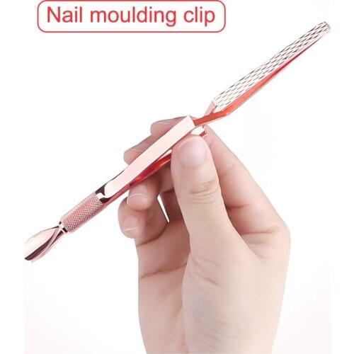 Double Ends Nail Art Cuticle Pusher C Curve Pincher Multifunction Nail Art Tools MH88