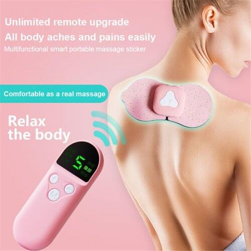 EMS Body Massager Electric Low Frequency Current Pulse Massager Pads Neck Shoulder 6 Mode Relief Stimulator with Remote Control