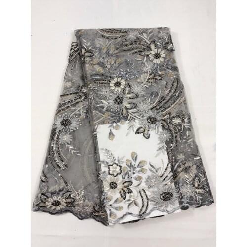 French African Lace Fabric Guipure Sequined Tulle Nigerian Tissu Mesh India Lace For Wedding Dress BZL-25320