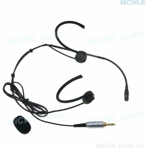 CS90 Black Cardioid Headset Microphone 3.5mm Lock for Wireless BeltPack Transmitter PC Karaoke Stage Singing Studio Recording