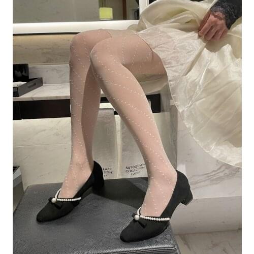 Twill Round Circle Dot Dots Dotted Line Dashes Dash Lines Polka Dot Stockings Pantyhose Panty Hose Grace Elegant Retro Vintage