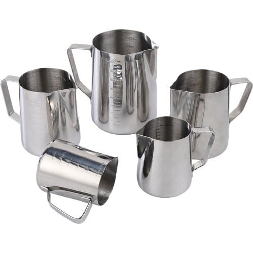 Inner Scale Stainless Steel Milk Frothing Jug Espresso Coffee Pitcher Creamer Macchiato Cappuccino Latte Art Maker Pitcher Cup