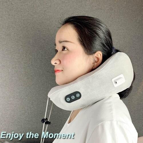 HIDOMDOM Massa Massage U-Shaped Pillow Multi-Function Shoulder and Cervical Vertebra Electric Outdoor Portable Car Health Care