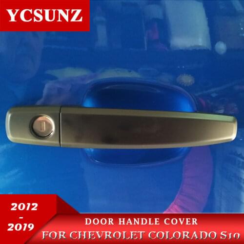 Black Door Handle Cover For Holden Colorado 2012-2019 2020 Chevrolet Colorado TrailBlazer 2012 -2019 Ycsunz